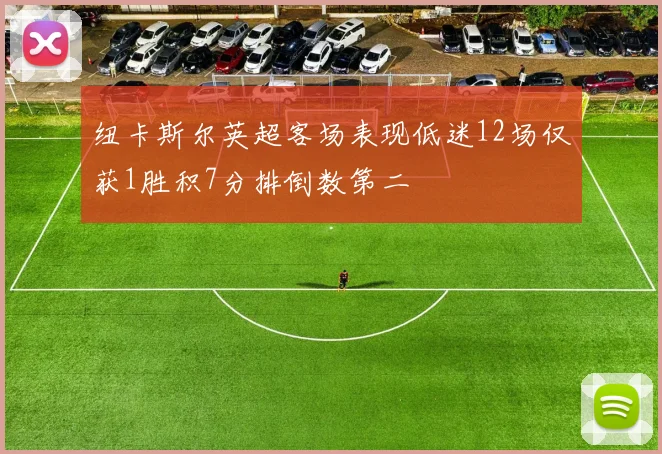 纽卡斯尔英超客场表现低迷12场仅获1胜积7分排倒数第二